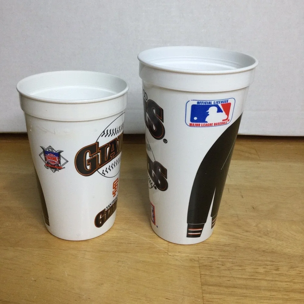 Vintage Lot of 2 MLB San Francisco Giants ICEE Souvenir Cup Cups Old Retro Logo‎